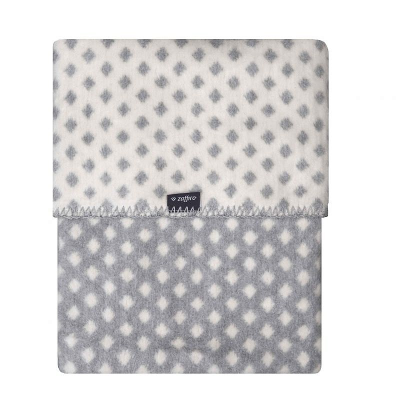 WOMAR cotton plaid squares 75x100sm gray-white