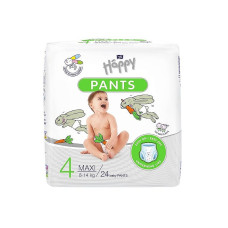 HAPPY Pants Maxi 4 size diapers 24sht 8-14kg.