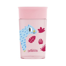 DR.BROWNS Spoutless Transition Sippy Cup 360° CHEERS DECO 9m+, 10 oz, pink TC01093-INTL