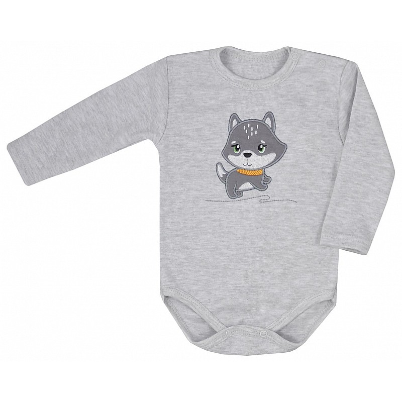 KOALA DOGGY body with long sleeves 74 size AM1-208 grey