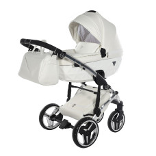 JUNAMA FLUO V3 INDIVIDUAL Universal stroller 3in1, 15 white + silver