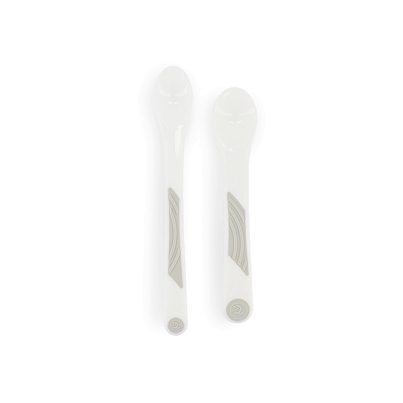 Twistshake 2x Feeding Spoon Set 6+m White