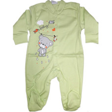 GAMEX romper with long sleeves BEAR (454) 400436, 62 size. green