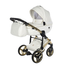 JUNAMA FLUO V3 INDIVIDUAL Universal stroller 3in1, 17 white + gold