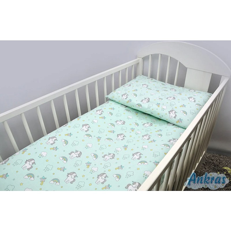 ANKRAS PONY 2 piece bedding set 120x90cm mint