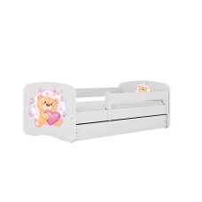 KOCOT KIDS Bed babydreams white teddybear butterflies with drawer with mattress 140/70