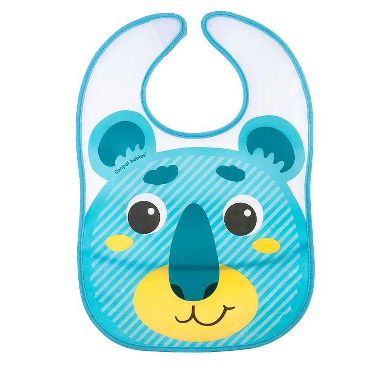 CANPOL BABIES Hello Little Waterproof Bib with Pocket 6m+ 9/232 turquoise