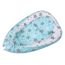 DUET BABY Newborn nest with mattress and pillow 659 Stars turquoise