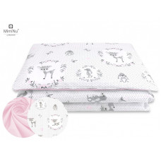 MIMINU Deer Pink Bedding set of 2 pcs Pink, 135x100cm, 40x60cm