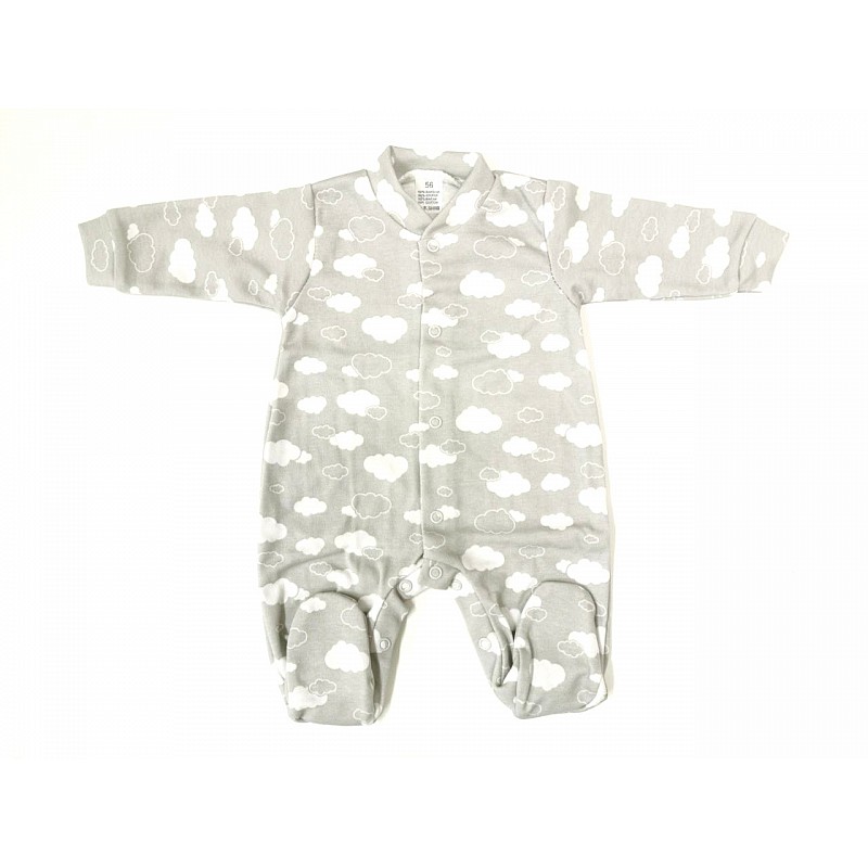 ZUZIA romper with long sleeve 86 size JEŽ 1733/86 grey clowds