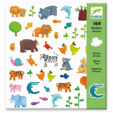 DJECO Stickers – Animals 160pcs., DJ08841