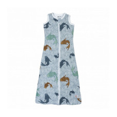 Lodger Hopper EMPIRE FISH Cotton baby sleeping bag sleeveless 68/80, DUSTY TURQUOISE HPE 081