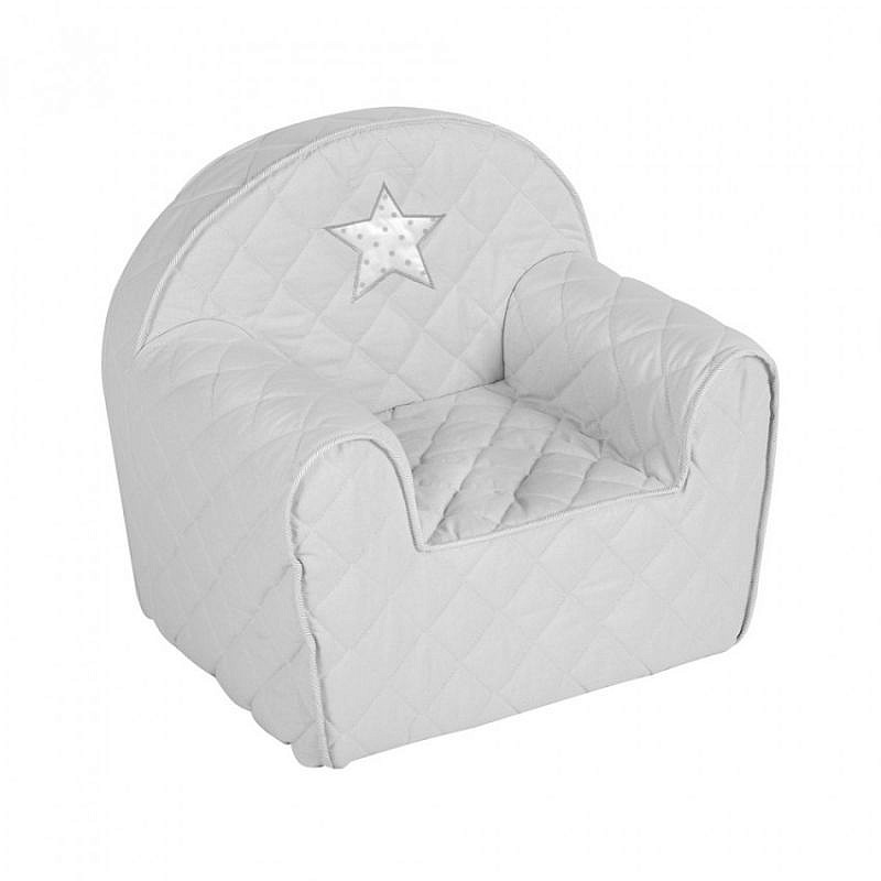 KLUPS soft child armchair STAR - Gray FOTPOPIEL