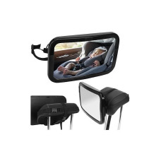 Child monitoring mirror in the car with straps