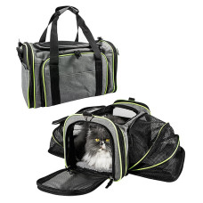 Folding animal transport bag, gray