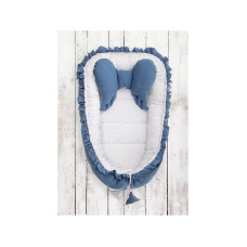 BELISIMA MINKY nest for the newborn ANGEL BABY, P01-844 blue