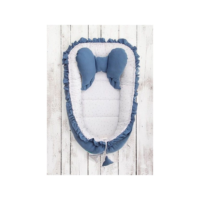 BELISIMA MINKY nest for the newborn ANGEL BABY, P01-844 blue