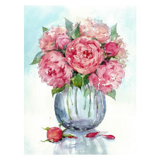 TSVETNOY Diamond painting 40x50cm Gentle peonies, LG029e