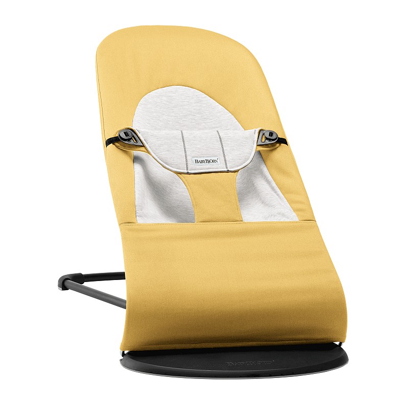 BABYBJORN Bouncer Balance Soft Cotton, Yellow/Grey 005061