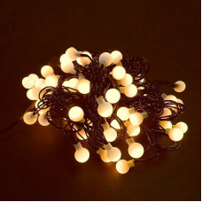 100 LED Christmas garland bubbles, length 11m., Warm light