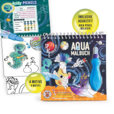 TRENDHAUS Space Adventure - Aqua colouring books including pen TH962447