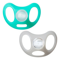 TOMMEE TIPPEE Advanced Sensitive silicone soothers 2 pcs, 6-18m, green, silver 43349402