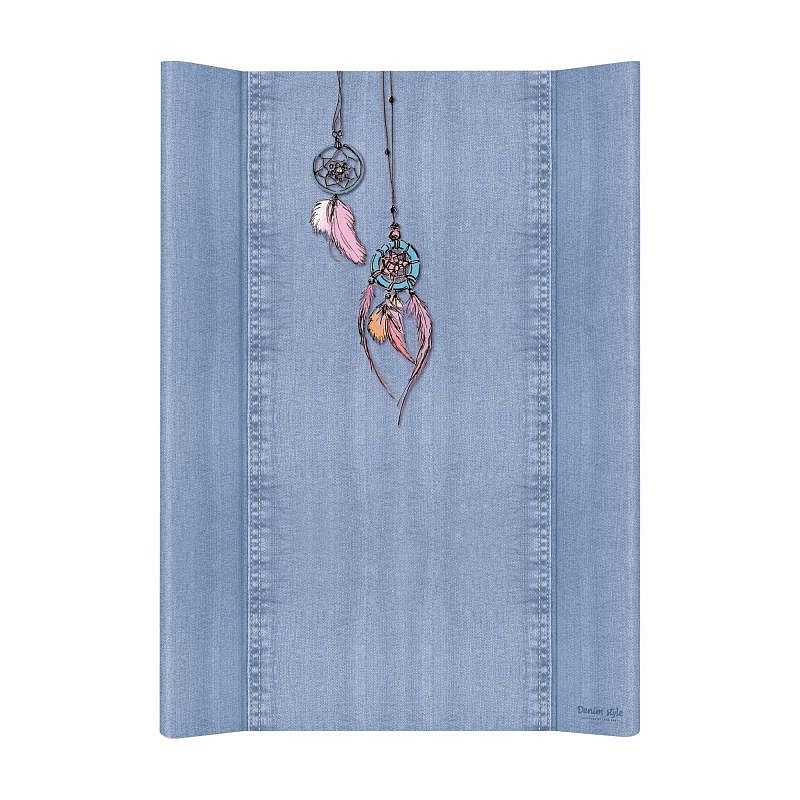 CEBABABY pārtinamā virsma ar mīkstu pamatni uz kumodi 50x70cm Denim Style Dream Catcher blue