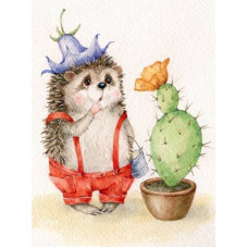 TSVETNOY Diamond painting 30x40cm Hedgehog surprised, LE030e