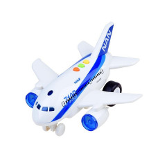 Interactive airplane with light and sound effects