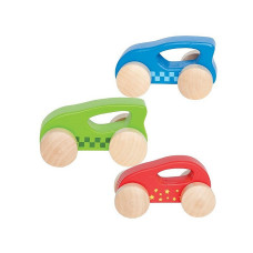 HAPE wooden car mix, 4 assorti, E0057