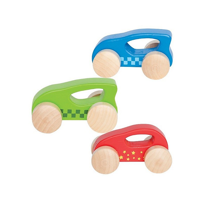 HAPE wooden car mix, 4 assorti, E0057