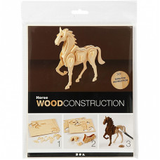 CREATIV 3D Wooden Construction Kit Horse, 57856