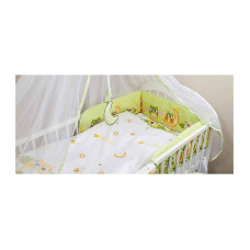 ANKRAS rim for cots Owl 180 cm - green