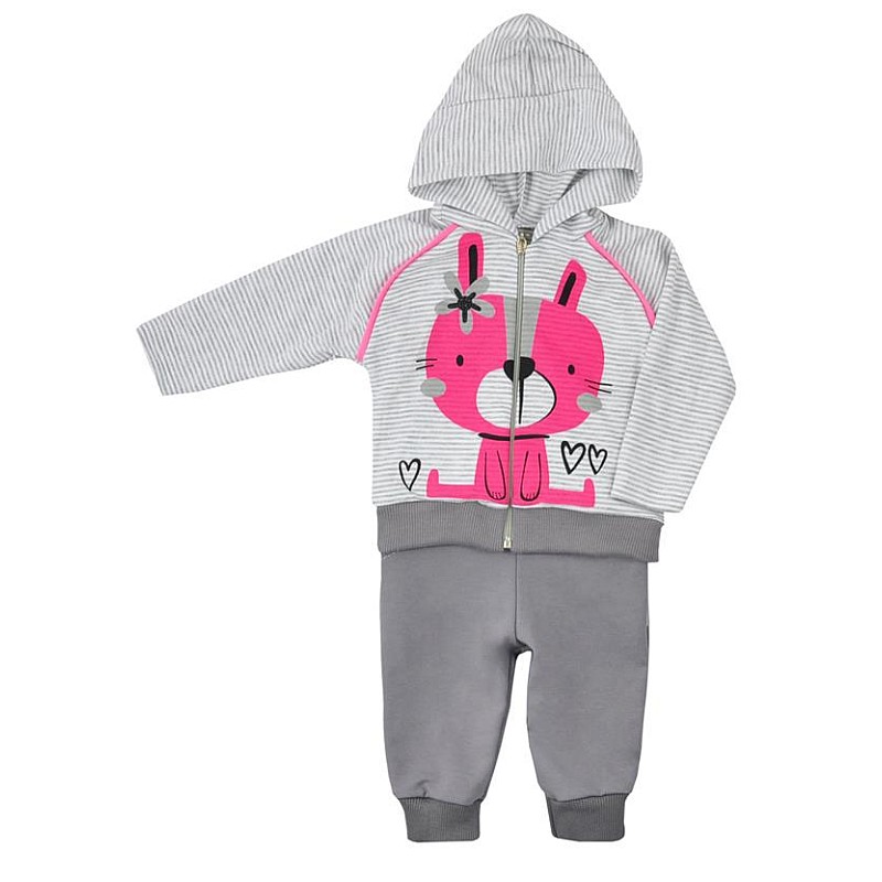 KOALA PASECZKI Sport suit size 68, 06-408 grey/pink