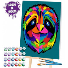 SPLAT PLANET Painting set by numbers 40x50cm SLOTH, SP44297