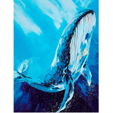 TSVETNOY Diamond painting 40x50cm Majestic Whale, LG244e