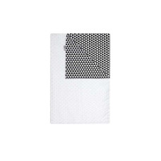 WOMAR MINKY sided plaid 75x100sm white-black triangle