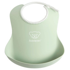 BABYBJORN BIB soft bib 4m+, POWDER GREEN 046361