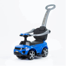 TO-MA Ride on car with handle, rubber wheels, 614R blue