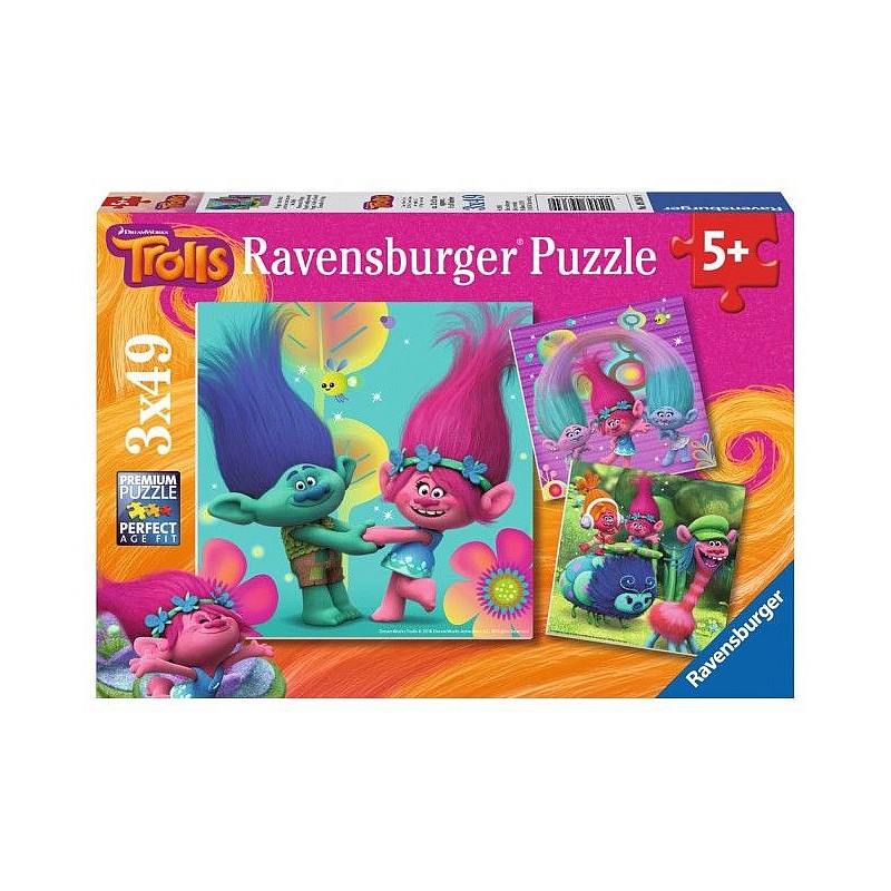 Ravensburger puzle Trolls 3x49elem. R09364