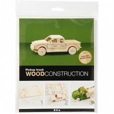 CREATIV 3D Wooden Construction Pick-up Truck, 580505