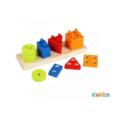 CUBIKA wooden toy Geometric figures, 13807