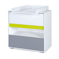 KLUPS IRENE LIME dresser MINI, white / green / gray