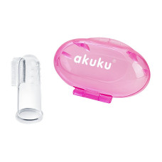 AKUKU Silicone brush fingertip for first teeth 0m+ A0265 pink