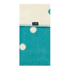 WOMAR Plaid Pea 75 * 100 cm, light turquoise + white