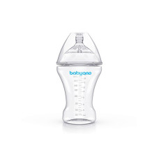 BABYONO NATURAL NURSING 250ml bottle with silicone teat 0m + 9/2021 1451