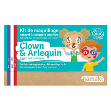 NAMAKI "Clown and Harlequin" 3-color Face Painting kit  110037