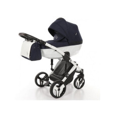 JUNAMA DIAMOND Universal stroller 3in1, 01 blue / white