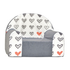 WELOX MAXX children's chair, grey-Hearts