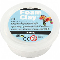 CREATIV Foam Clay 35g Glitter White, 78813